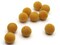 10 12mm Half Drilled Velvet Round Orange Flocked Acrylic Beads